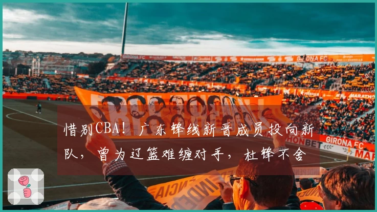 惜别CBA！广东锋线新晋成员投向新队，曾为辽篮难缠对手，杜锋不舍放手
